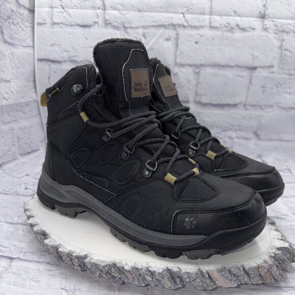 Jack Wolfskin Mens Texapore Nanuk Fleece Waterproof Mid Hiking Boots US Size 8.5 - Picture 1 of 11